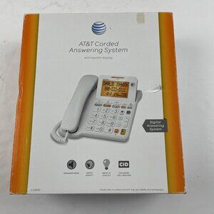 AT&T CL4940 Corded Phone Answering Machine Backlit Display Extra Large Buttons